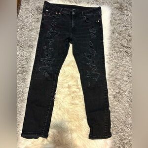 Black Distressed Jeans